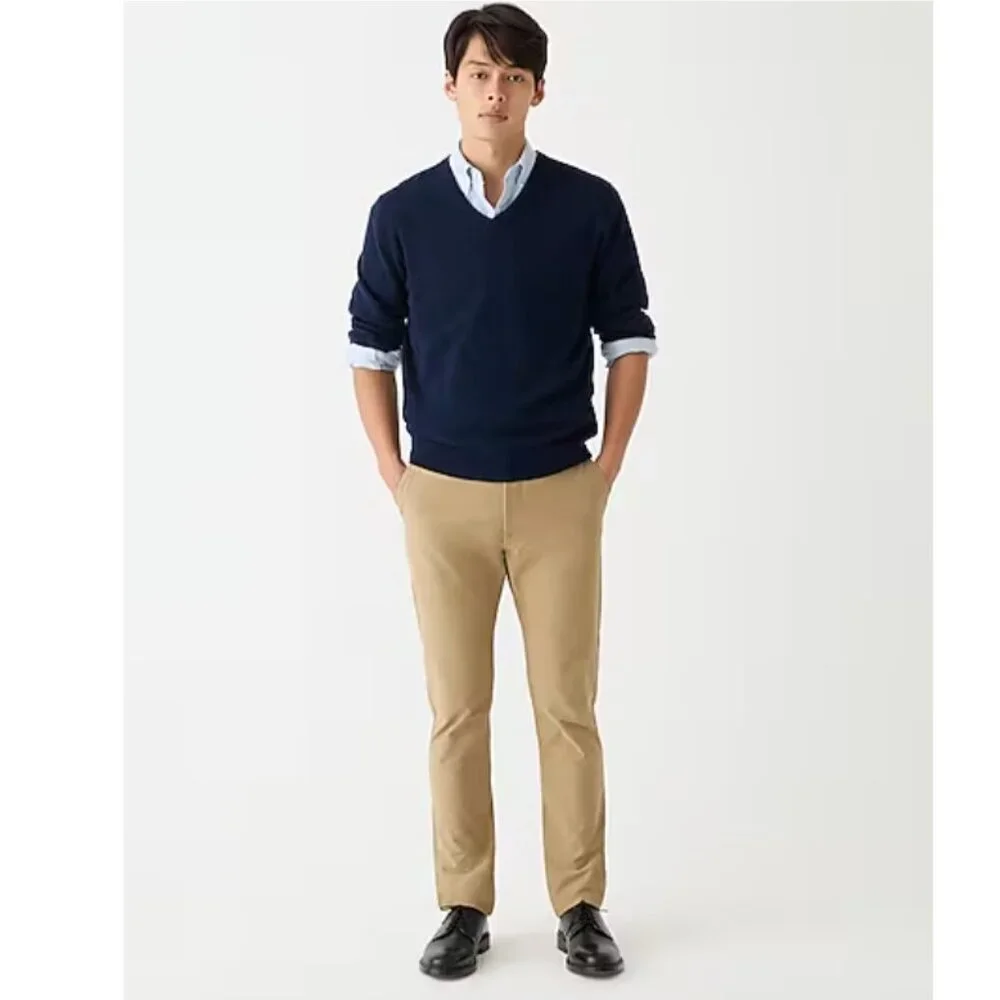 NWT J. Crew 484 Slim Fit Midweight Tech Pants Dark Driftwood Sz 31 x 30